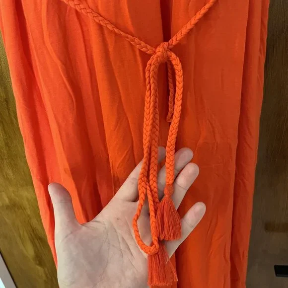 NWT Matilda Jane In Daydream The Breeze Maxi Dress Red Tie Waist Size Medium - Picture 3 of 5